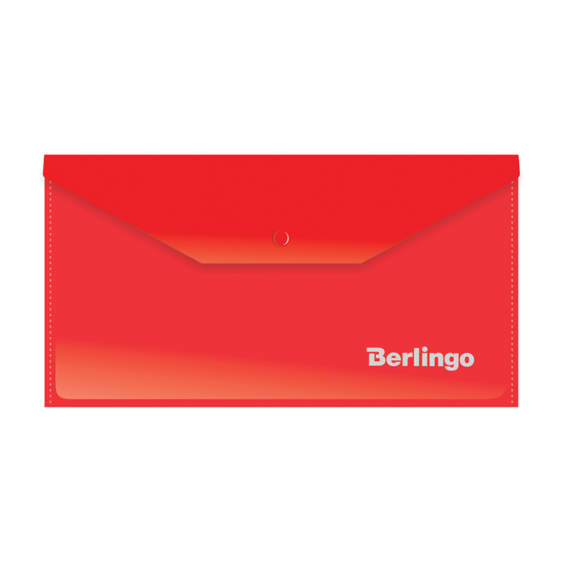 Папка-конверт на кнопке Berlingo, C6, 180мкм, красная AKk_06303