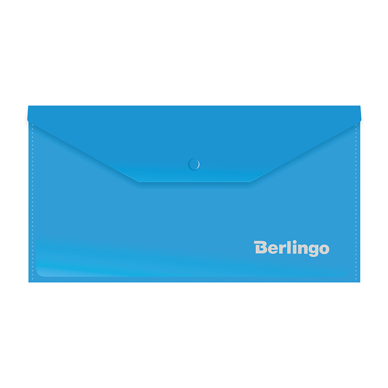 Папка-конверт на кнопке Berlingo, C6, 180мкм, синяя AKk_06302