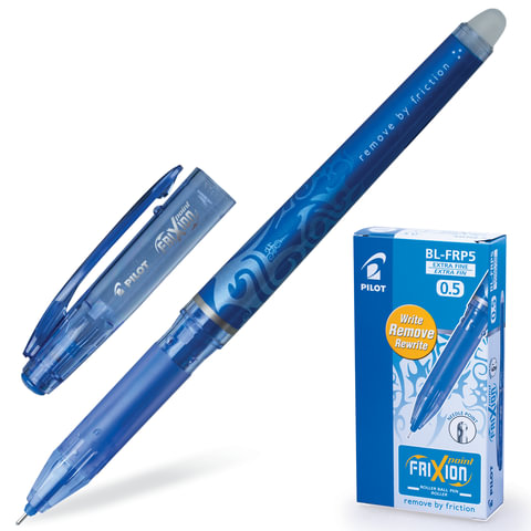 Ручка стираемая гелевая PILOT Frixion Point, игольч. узел 0,5мм, линия 0,25мм, синяя, BL-FRP-5