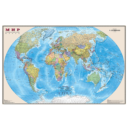 Карта настенная интерактивная Мир политическая 