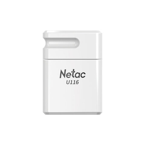 Флеш-диск 64GB NETAC U116, USB 2.0, белый, NT03U116N-064G-20WH